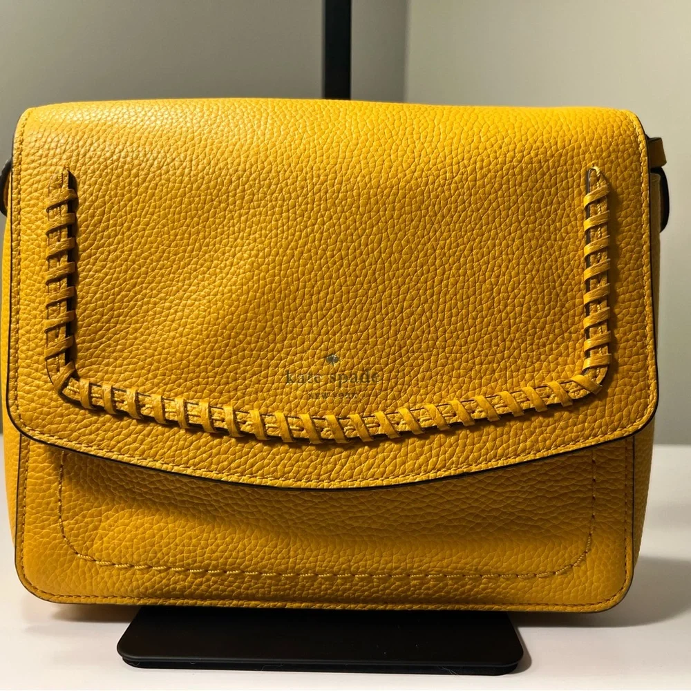 Kate Spade Mustard Yellow Leather Crossbody Bag